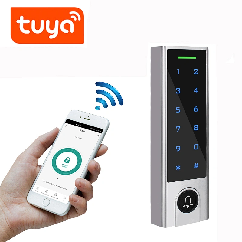 Waterproof Tuya WIFI RFID touch screen Access Control with doorbell