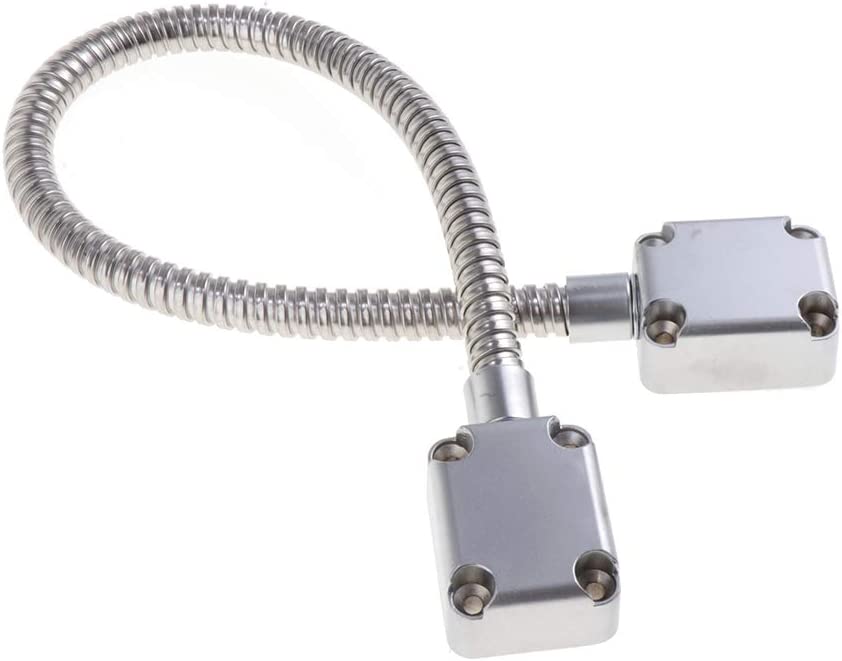 VIANS Exposed Mounting Protection Sleeve spring Cable Stainless Steel Hidden Wire Line Protect Armored Metal Tube door loop