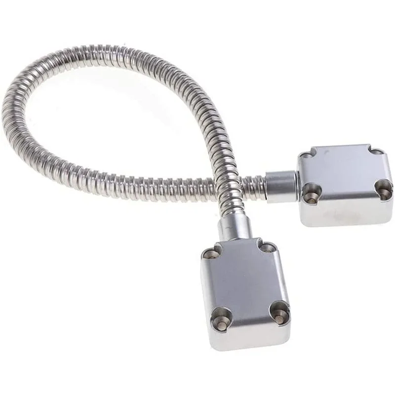 VIANS Exposed Mounting Protection Sleeve spring Cable Stainless Steel Hidden Wire Line Protect Armored Metal Tube door loop
