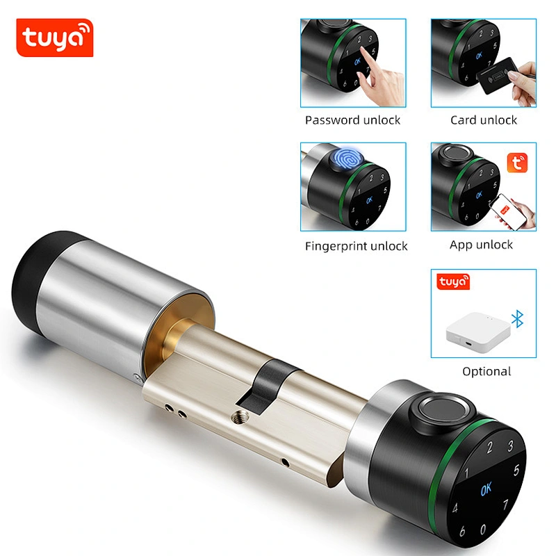 Tuya BLE Rfid Fingerprint Smart Lock Cylinder