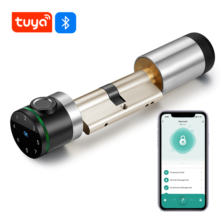 Tuya BLE Rfid Fingerprint Smart Lock Cylinder