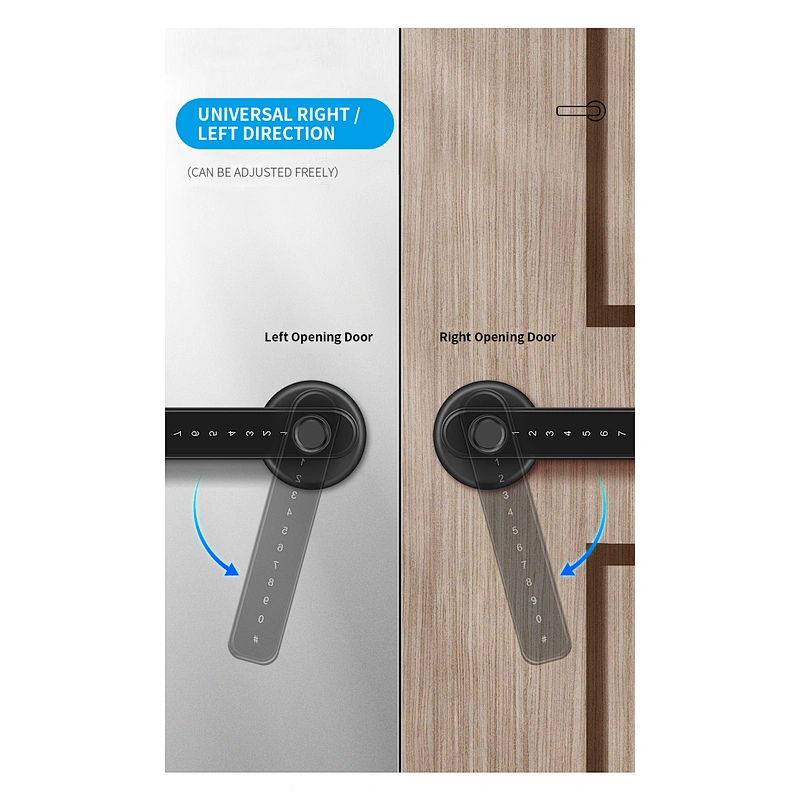 TTlock APP Anti-Theft Biometric Fingerprint Digital Lock Smart RFID Handle door lock