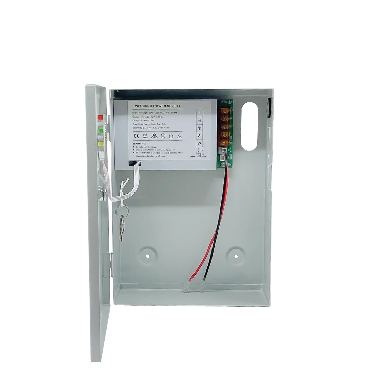 VIANS Hot Selling12V 3A or 5A Switching Power Supply with Metal Box using for access control CCTV Cameral
