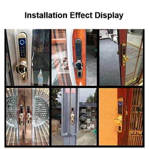 IP65 TT lock Control Electronic Card Apartment Outside Sliding Waterproof Security Stainless steel 6590 Mortise Smart Lock