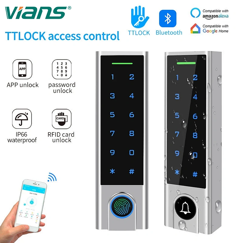 TTLock APP Smart Fingerprint Password Card Unlock Automatic Smart Door  Lock