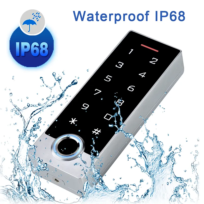 Tuya Wifi APP Fingerprint Password Swipe Card Unlock Metal Access Control All-in-one Smart Keypad