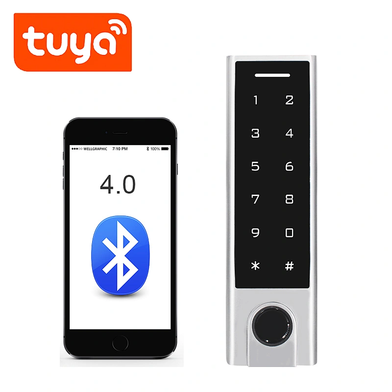 vians 125Khz RFIDIP66 Waterproof Fingerprint Access Control Tuya APP Support Add Delete Users Access Controller keypad