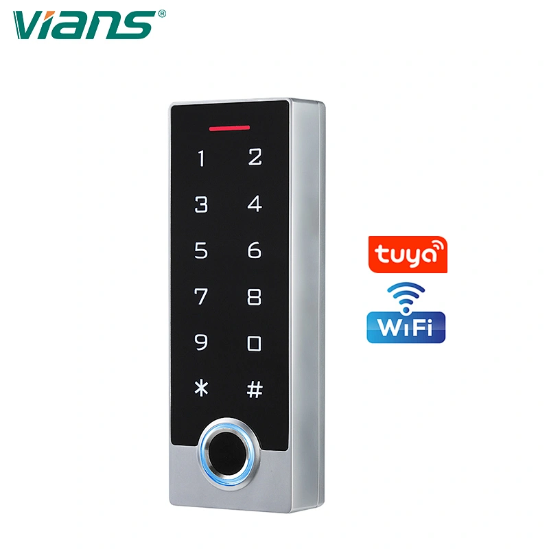 Tuya Wifi APP Fingerprint Password Swipe Card Unlock Metal Access Control All-in-one Smart Keypad