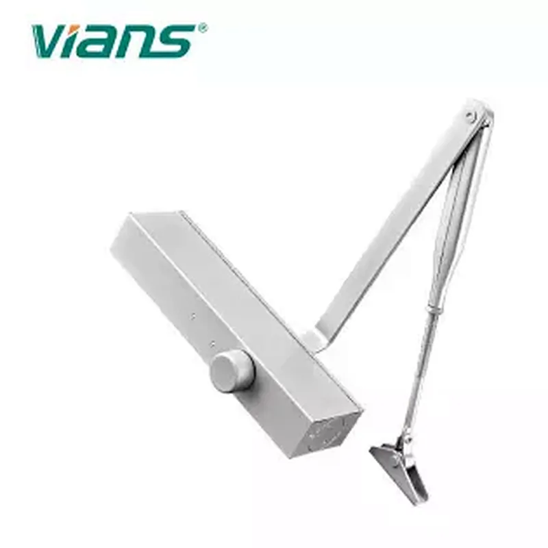 Vians  Aluminum Automatic Door Closer 2 Spring Hydraulic Buffer Adjustable Door Stopper