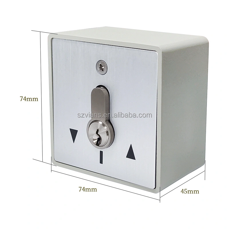Popular Button For Europe Market Automatic Gate Key Switch Customized cylinder Key switch