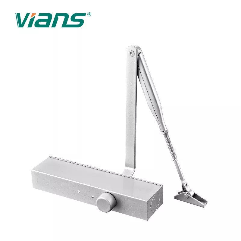 Vians  Aluminum Automatic Door Closer 2 Spring Hydraulic Buffer Adjustable Door Stopper