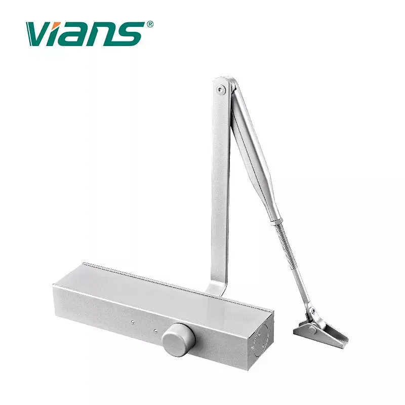 Vians  Aluminum Automatic Door Closer 2 Spring Hydraulic Buffer Adjustable Door Stopper