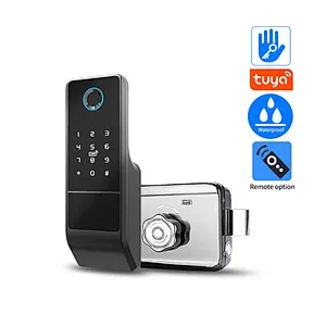 Fingerprint Smart Door Lock Ble Remote Digital IC Card TTLock AppTuya Wifi Electronic Rim Lock For Home