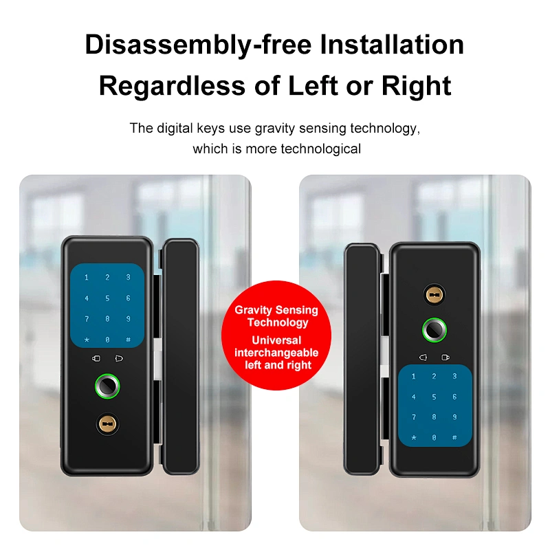 vians Smart Lock Glass Door Wifi Tuya Biometric Fingerprint Electronic Door Digital Key smart life glass door lock