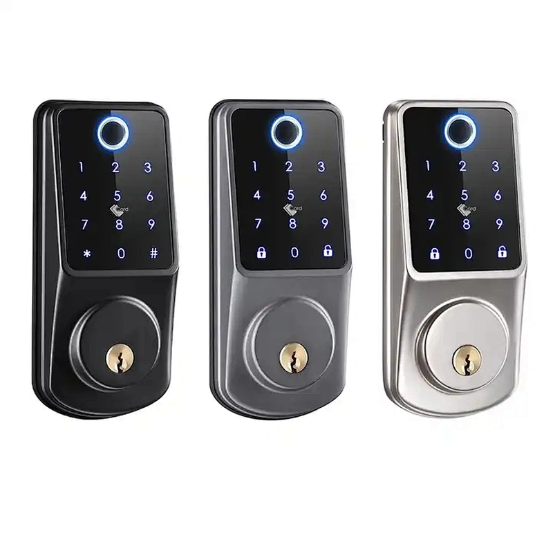 Remote Locks Home Security Door Password Lock Smart Wifi Mobile Phone Tuya Fingerprint Door Lock Black Silver