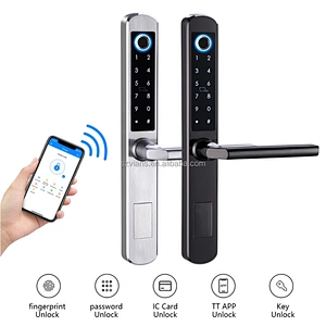 Vians Stainless Steel Tuya WIFI Euro Mortise Type Digital Fingerprint Smart Lock