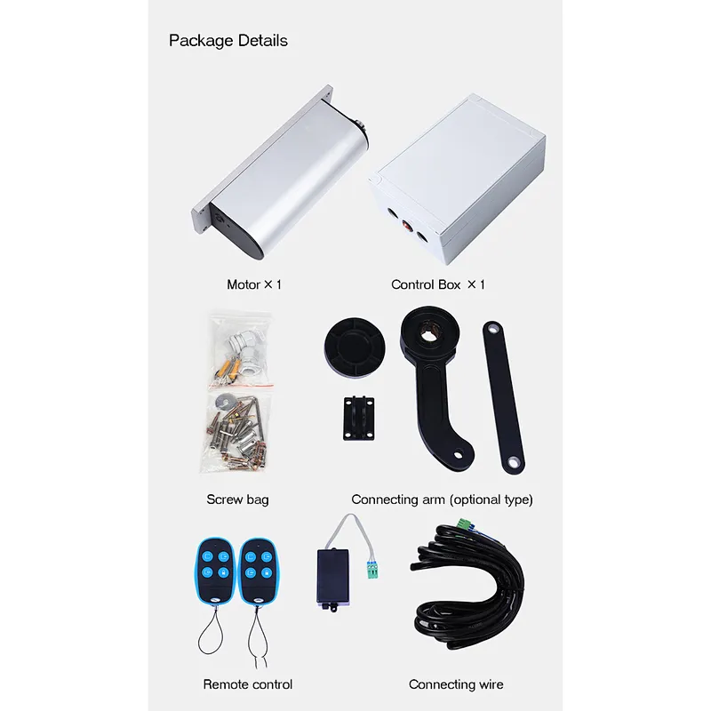 High Performance 80Nm  Remote Control Automatic Swing Gate Opener For Factory Community Gate