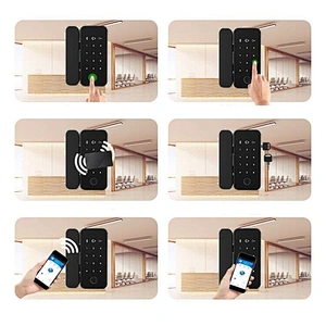 vians Hotel Fingerprint Key NFC Card Password Wifi Smart Deadbolt Lock Digital Biometric Intelligent Glass Door Smart Lock