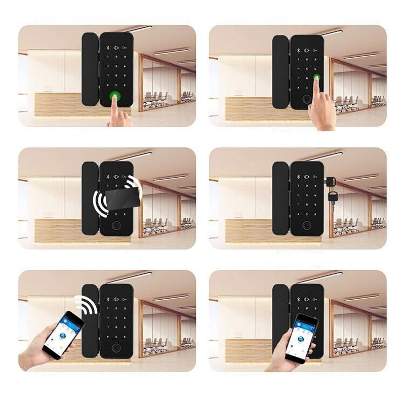 vians Hotel Fingerprint Key NFC Card Password Wifi Smart Deadbolt Lock Digital Biometric Intelligent Glass Door Smart Lock
