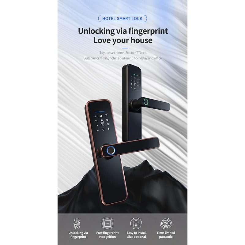 Tuya Smart Home Digital Lock TT Lock APP Unlock Key Card Fingerprint Smart Lock