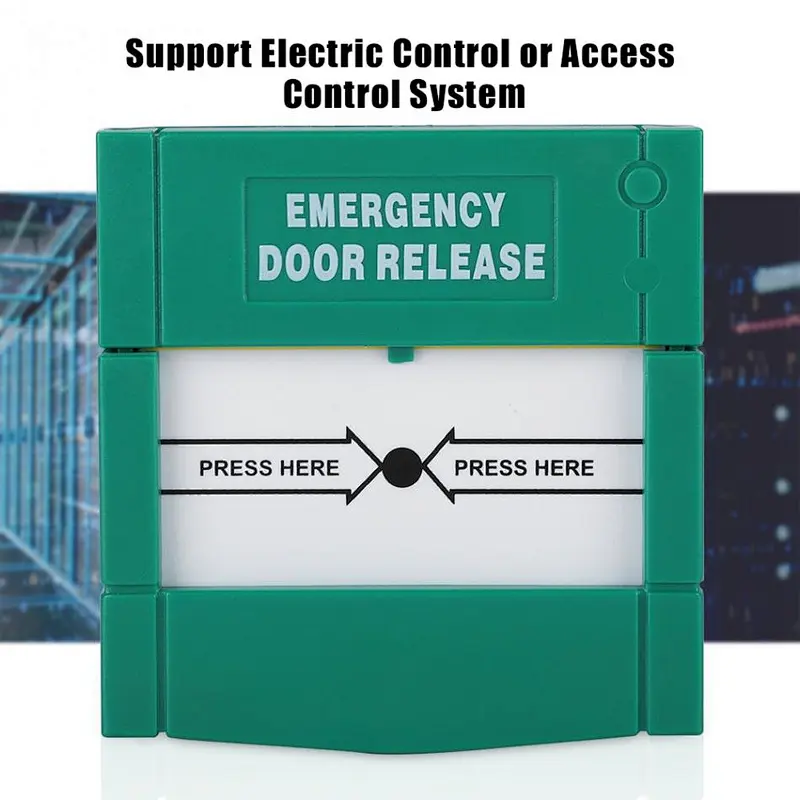 VIANS Fire Alarm Switch Door Release With Cover Home Office apartment building Emergency Push Exit  Button