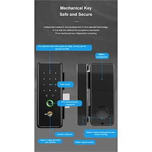 vians Smart Lock Glass Door Wifi Tuya Biometric Fingerprint Electronic Door Digital Key smart life glass door lock