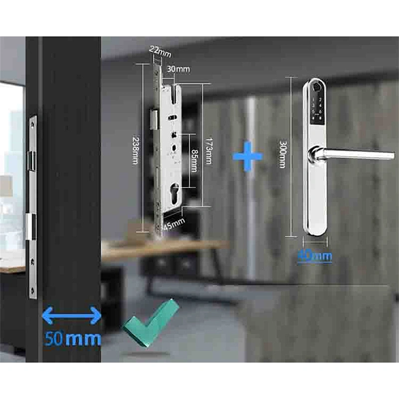 VIANS Finger Print Broken Bridge Waterproof IP65 Smart Door Lock Single Latch TT lock App European Style Outgate Lock