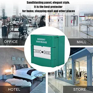 VIANS Fire Alarm Switch Door Release With Cover Home Office apartment building Emergency Push Exit  Button