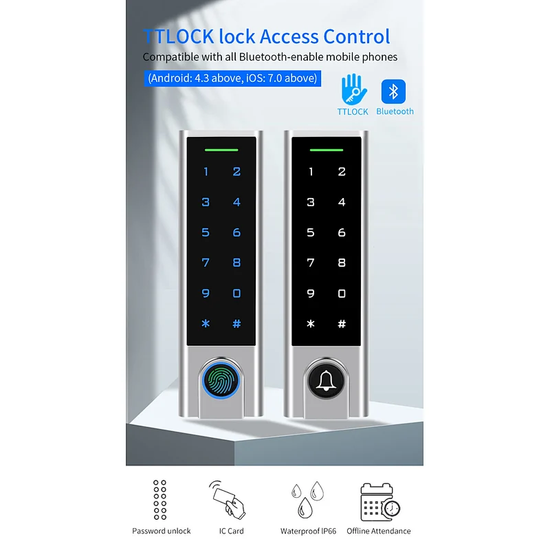 TTLock APP Smart Fingerprint Password Card Unlock Automatic Smart Door  Lock