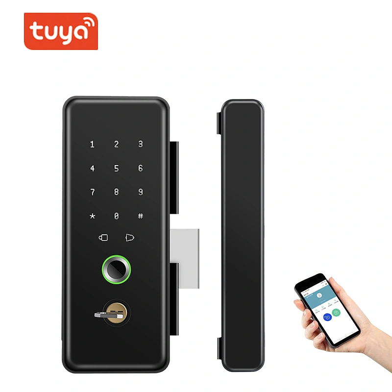 vians Smart Lock Glass Door Wifi Tuya Biometric Fingerprint Electronic Door Digital Key smart life glass door lock