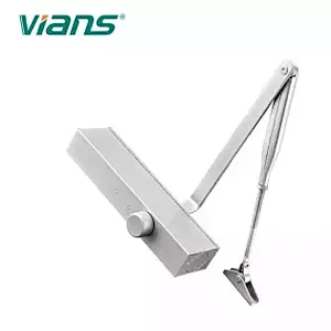 Vians  Aluminum Automatic Door Closer 2 Spring Hydraulic Buffer Adjustable Door Stopper