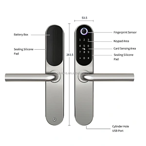 Vians IP65 Waterproof Tuya APP with Keys Security Electric Digital Lock Euro Cylinder Smart Locks Fingerprint