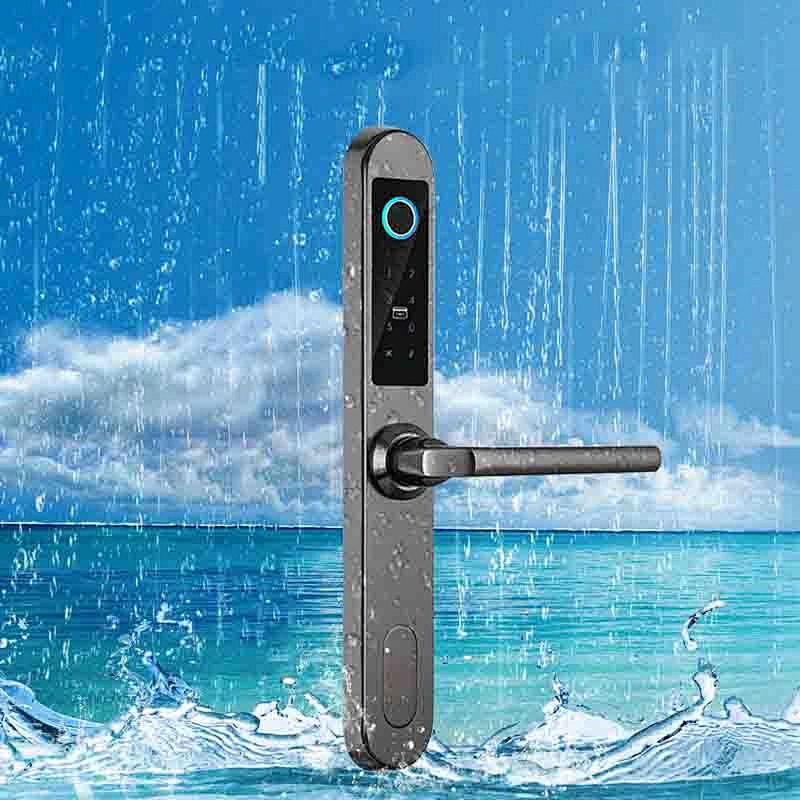VIANS Finger Print Broken Bridge Waterproof IP65 Smart Door Lock Single Latch TT lock App European Style Outgate Lock