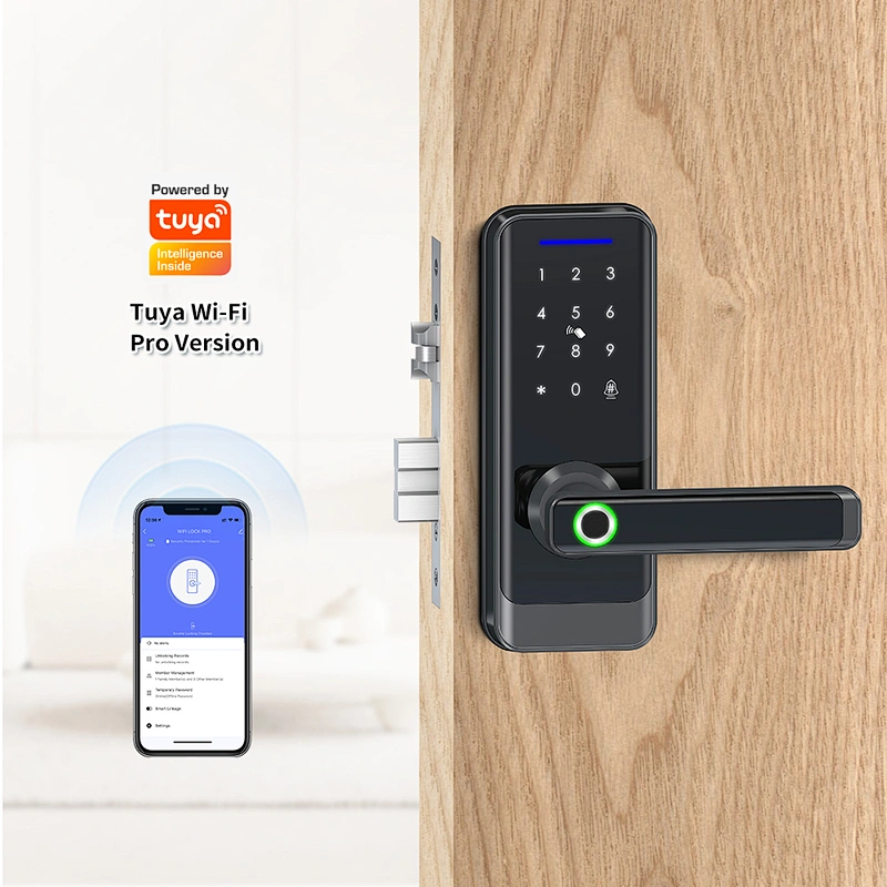 VIANS Smart App Fingerprint Digital Code Card Locks Electronic Waterproof Mortise Smart Tuya TT Door Lock