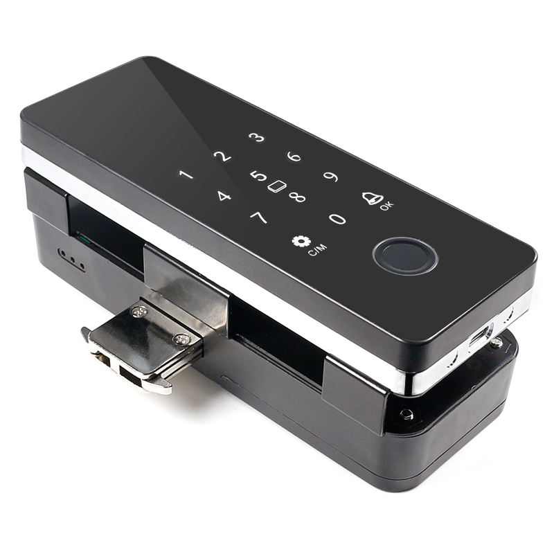 TUYA Office USB Lock Biometric Fingerprint Glass Door Lock Digital Electronic Time Attendance Record Smart Lock