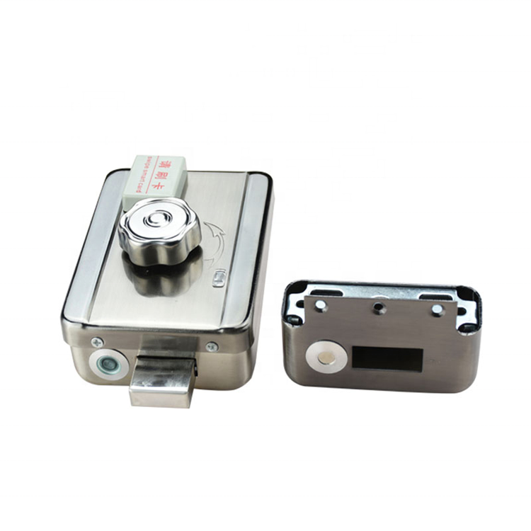VIANS Motorised Door Lock Stainless Steel Electronic Lock for Wooden Metal Doors All In One Motor Rim Lock