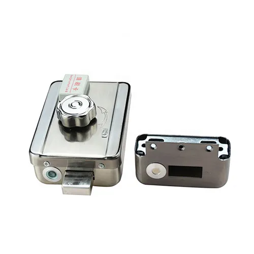 VIANS Motorised Door Lock Stainless Steel Electronic Lock for Wooden Metal Doors All In One Motor Rim Lock