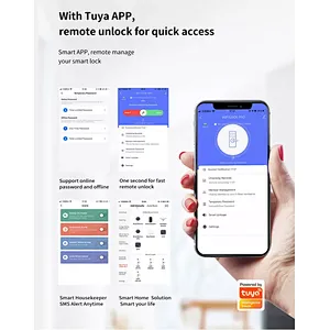 vians Tuya APP Fingerprint unlock Intelligent Electronic Lock handle Tuya Smart door lock