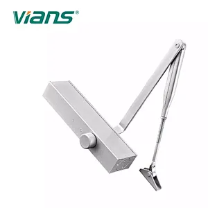 Vians  Aluminum Automatic Door Closer 2 Spring Hydraulic Buffer Adjustable Door Stopper