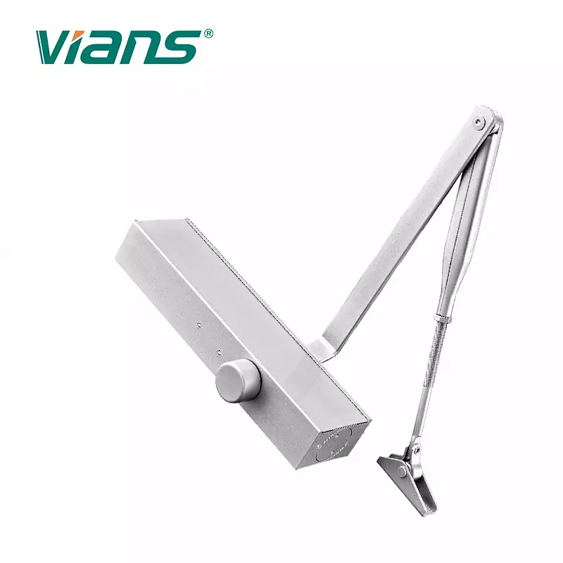 Vians  Aluminum Automatic Door Closer 2 Spring Hydraulic Buffer Adjustable Door Stopper