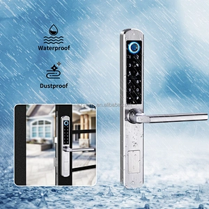 Vians Multi-point Key Card Narrow Sliding Door Password Digital Smart Door Lock with Euro Mortise
