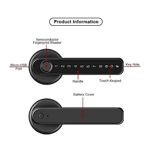 Vians TTlock  Smart Ble Remote Biometrics BLE  Password Keyless Smart Door Lock