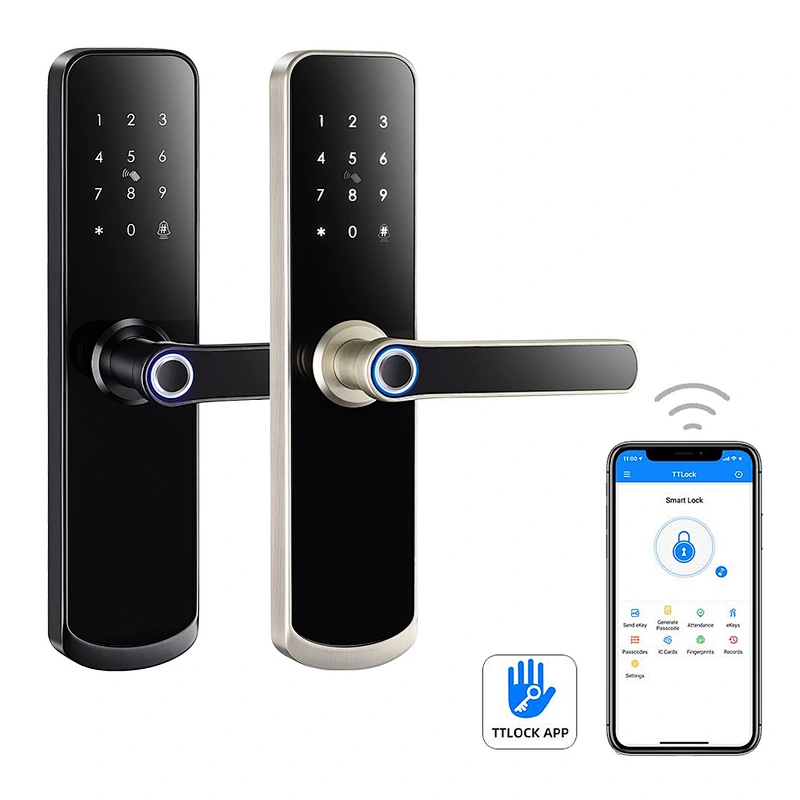 VIANS Smart Wifi App Fingerprint Digital Locks Biometric Electronic Waterproof Mortise Tuya Door Lock
