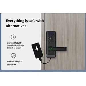 VIANS Smart App Fingerprint Digital Code Card Locks Electronic Waterproof Mortise Smart Tuya TT Door Lock