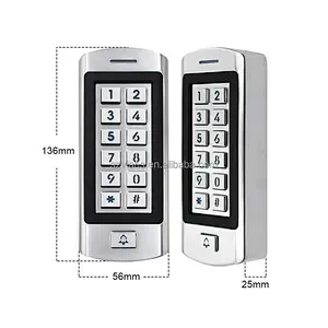 VIANS  IP66 Waterproof Keypad Access Control with Doorbell Support Remote Control for Open the Door Reader