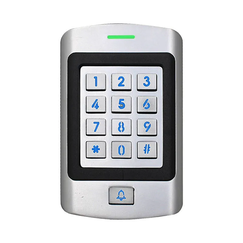 VIANS Waterproof IP66 Metal Standalone Keypad Access Control with Doorbell RFID System 125KHz EM Card Keypad