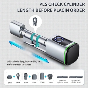 Tuya Smart Phone App Access Control Mechanical Key Smart Cylinder Lock