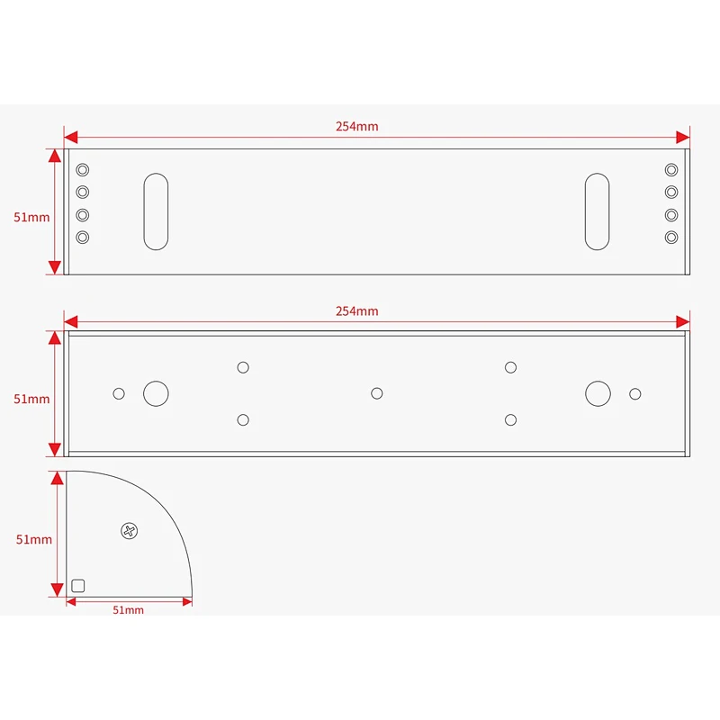 High Quality 280KG  Electric Magnetic Door Lock Mounting Bracket 600lbs G Type Bracket