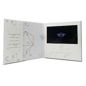 7inch hard cover video brochure