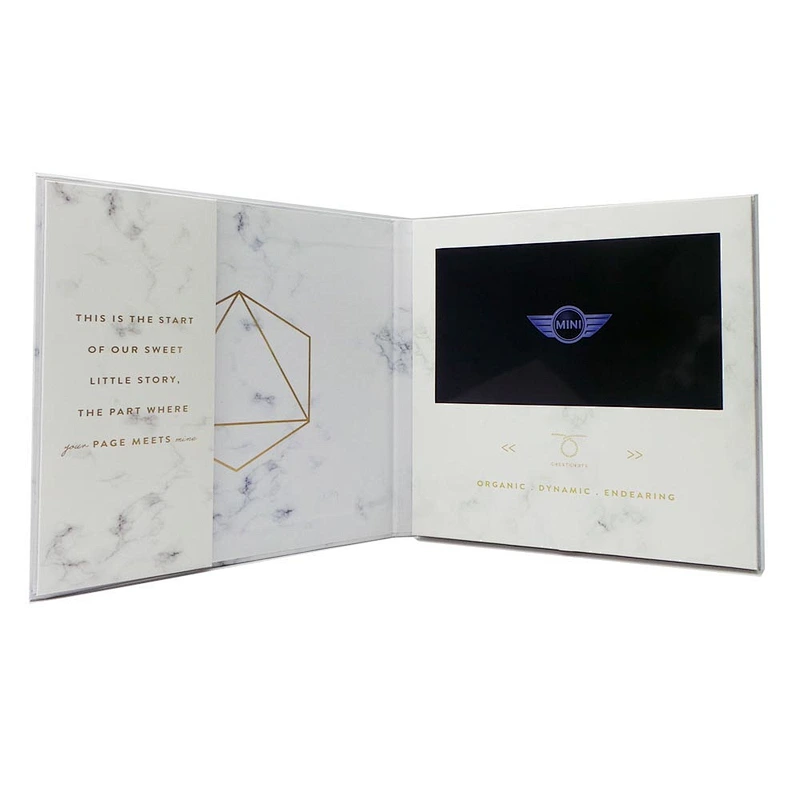 7inch hard cover video brochure